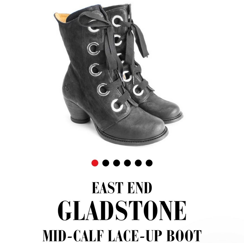 Fluevog East End Gladstone black leather, size 10